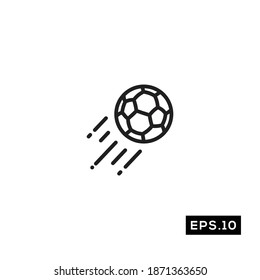 Footbal line Icon. Soccer Ball Sign Logo Vector