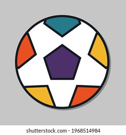 footbal simple element isolated flat vector icon