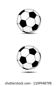 Football  2 balls vector