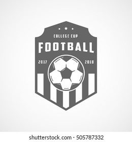 Football 2017 2018 Emblem Flat Icon On White Background