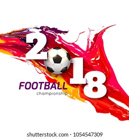 Football 2018 abstract background fluid design. Vector illustration