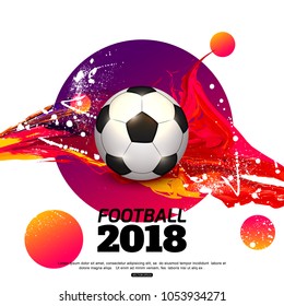 Football 2018 abstract background liquid design. Vector illustration