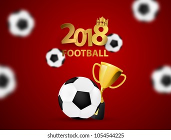 football 2018 design of a stylish background vector illustration.