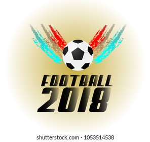 football 2018 logo icon for soccer event