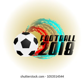 football 2018 logo icon for soccer event