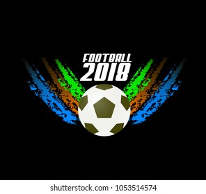 football 2018 logo icon for soccer event
