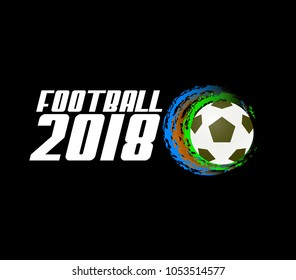football 2018 logo icon for soccer event