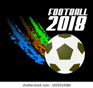 football 2018 logo icon for soccer event