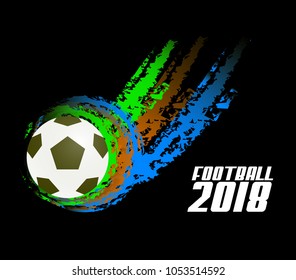 football 2018 logo icon for soccer event
