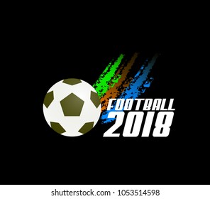football 2018 logo icon for soccer event