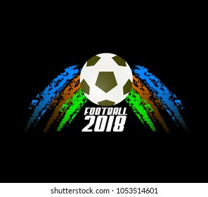 football 2018 logo icon for soccer event