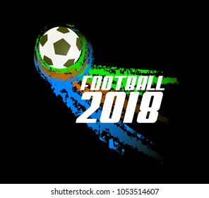 football 2018 logo icon for soccer event