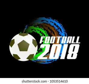 football 2018 logo icon for soccer event