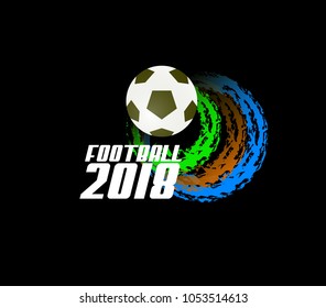 football 2018 logo icon for soccer event