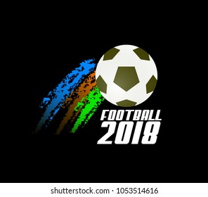 football 2018 logo icon for soccer event