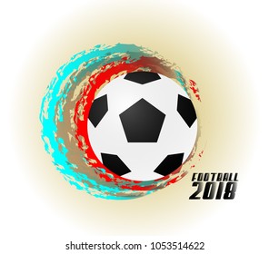 football 2018 logo icon for soccer event