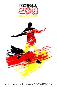 football 2018 Vector illustration, sports background in the style of grunge for invitations, booklet, flyer, cards