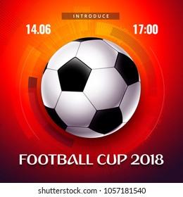 Football 2018 world championship background soccer cup in Russia, vector illustration 