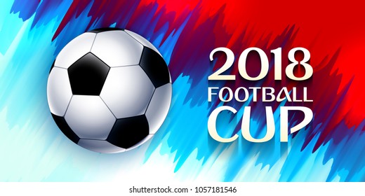 Football 2018 world championship background soccer cup in Russia, vector illustration 