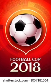 Football 2018 world championship background soccer cup in Russia, vector illustration 