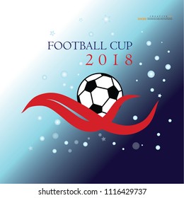 Football 2018 World Championship Background Soccer Russia. Vector illustration.