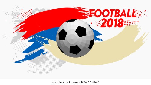 football 2018 world championship cup background soccer with modern abstractions and patterns on the background. realistic isolated vector ball