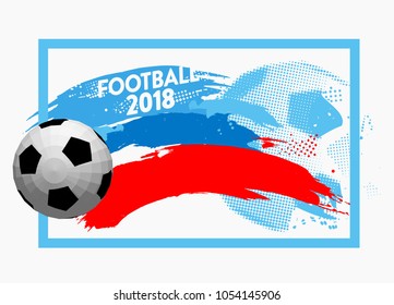 football 2018 world championship cup background soccer with modern abstractions and patterns on the background. realistic isolated vector ball