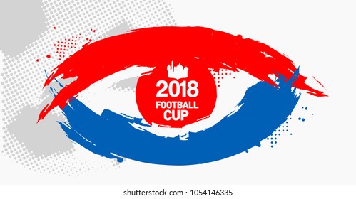 football 2018 world championship cup background soccer with modern abstractions and patterns on the background. realistic isolated vector ball