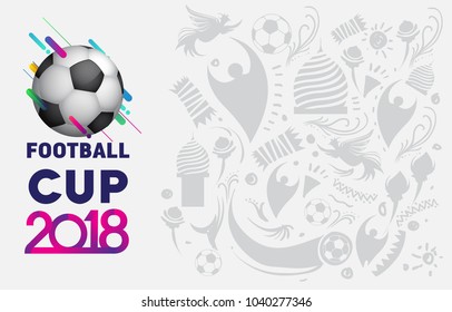 football 2018 world championship soccer cup. 