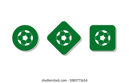 football 3 types vector icons