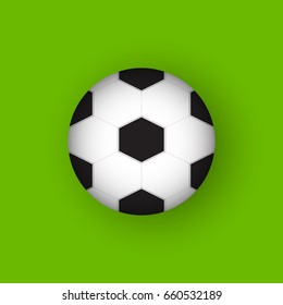 Football 3D flat design vector icon