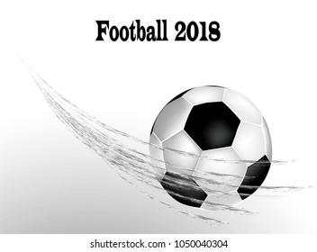 Football, abstract background with ball and text