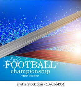 Football abstract background. Design template for Football championship . Vector illustration.