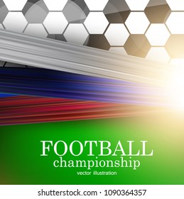 Football abstract background. Design template for Football championship . Vector illustration.