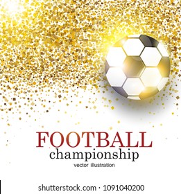 Football abstract background. Design template for Football championship . Vector illustration.