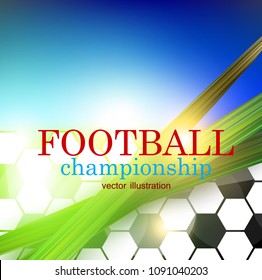 Football abstract background. Design template for Football championship . Vector illustration.