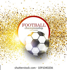 Football abstract background. Design template for Football championship . Vector illustration.