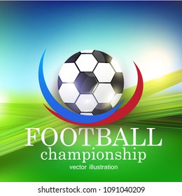 Football abstract background. Design template for Football championship . Vector illustration.