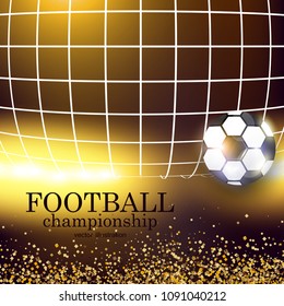 Football abstract background. Design template for Football championship . Vector illustration.