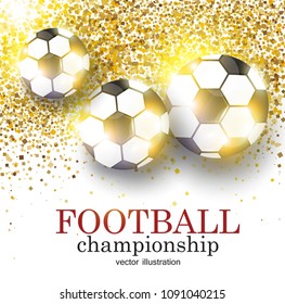 Football abstract background. Design template for Football championship . Vector illustration.