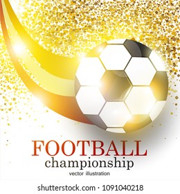 Football abstract background. Design template for Football championship . Vector illustration.