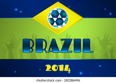 football abstract brazil background or poster horizontal vector