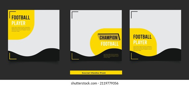 Football ad social media post template