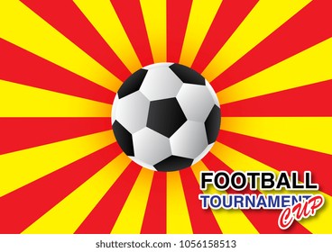 Football advertising concept. EPS10 Vector. Use for banner, leaflet, wallpaper, website, template, brochure, poster and other design. 