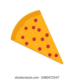 football American pizza icon object cartoon, sticker flat vector