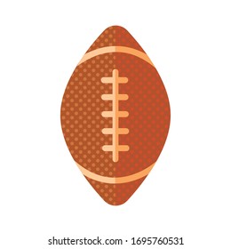 football american sport balloon flat detailed style vector illustration design