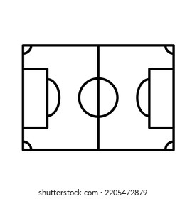 Football arena Outline Vector Icon which can easily modify or edit

