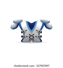 Football armor icon in color. Sport body protection