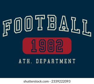 Football Ath. department typography, t-shirt graphics, vectors