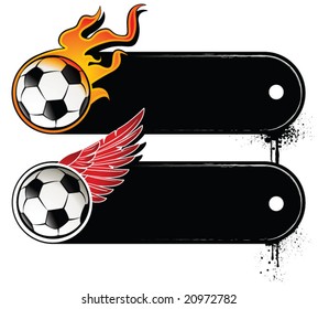 Football attributes and banners for your text
